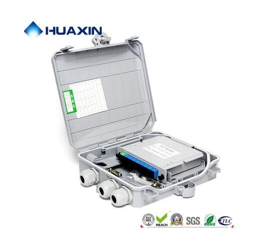 Indoor /Outdoor 8 Cores FTTH Fiber Optic Distribution Box with PLC Splitter